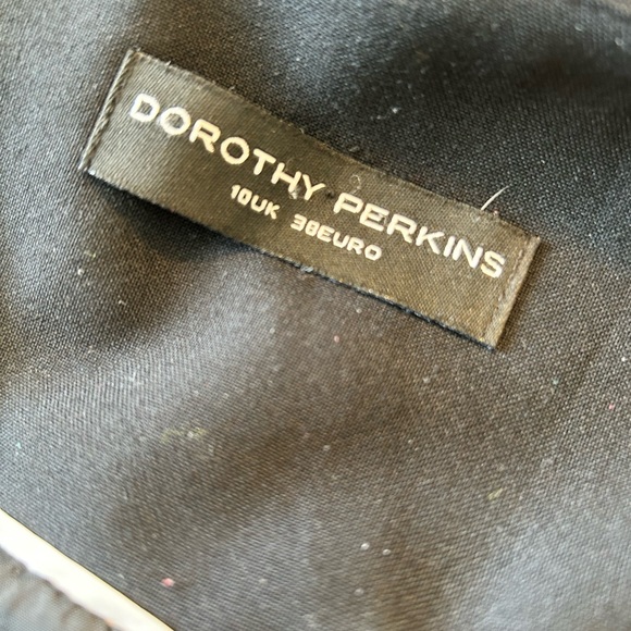 DOROTHY PERKINS Dogtooth Women's Black and White Pencil Dress Size 10 - Picture 9 of 9